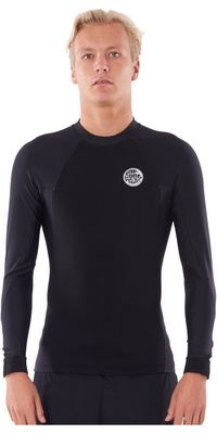 2026 Rip Curl Mens Flashbomb Neo Poly Long Sleeve Top WVEYNM - Black