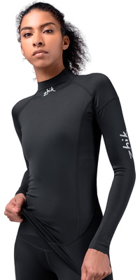 Zhik Frauen Eco Spandex UPF50+ Top Langarm Lycra-Weste DTP-0063-W-BLK - Black