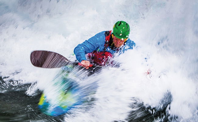 Person kayaking