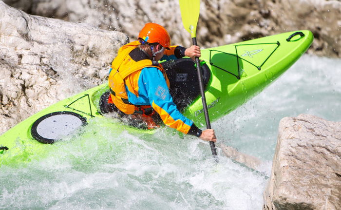 White water kayaker