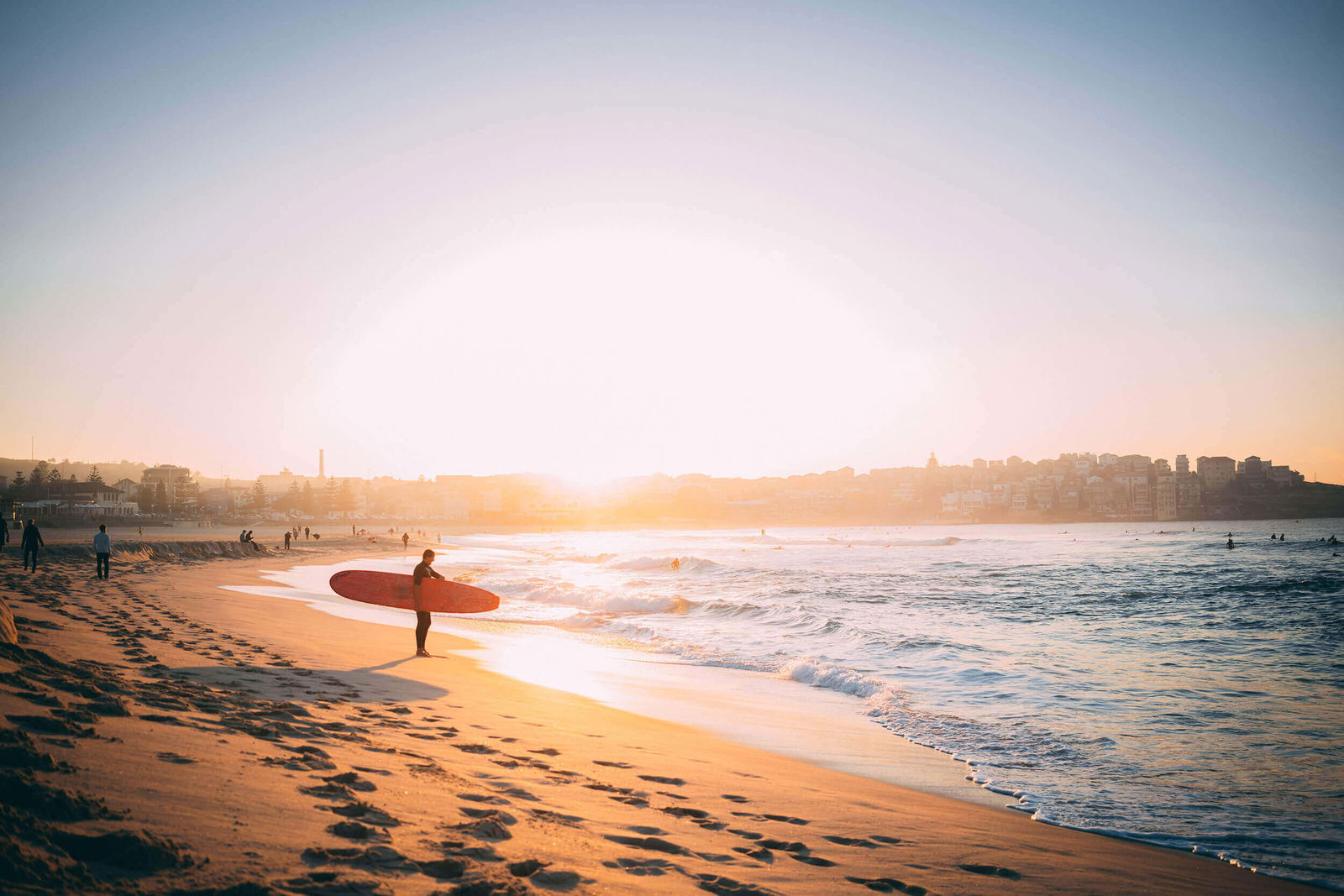 Surfer on the beach