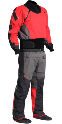 2026 Nookie Charger Kajak Drysuit Holzkohle Grau Rot Dr10