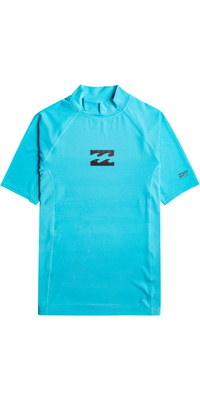 2026 Billabong Junior Waves All Day Short Sleeve Lycra Vest EBBWR00101 - Bright Blue