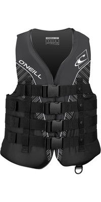 2024 O'Neill Superlite 50N CE Impact Vest 4723 - Black / Smoke / White