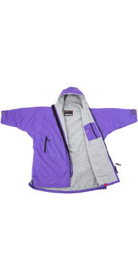 2023 Dryrobe Advance Junior Long Sleeve Change Robe DR104 - Purple / Grey