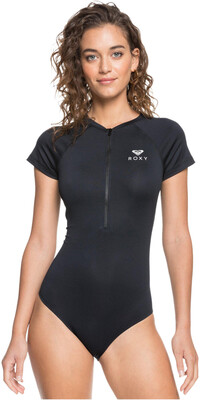 2024 Roxy Womens Essentials Cap Sleeve UV Surf Suit ERJWR03496 - True Black