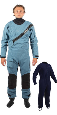 2024 Gul Mnner Dartmouth Eclip Zip Drysuit & Free Underfleece GM0378-B9 - Blue