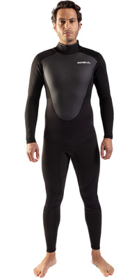 2024 Gul Mens Response 3/2mm Back Zip Wetsuit RE1321-C1 - Black