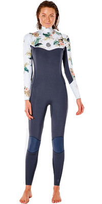 2022 Rip Curl Womens Dawn Patrol 3/2mm Chest Zip Wetsuit WSM9CS - Charcoal