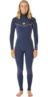 2023 Rip Curl Womens Dawn Patrol Performance 5/3mm Chest Zip Wetsuit WSMYAW - Navy