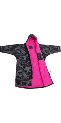 2024 Dryrobe Advance Langarmshirt Change Robe V3 DR104 - Black Camo / Pink