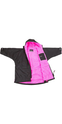 2024 Dryrobe Junior Advance Long Sleeve Change Robe V3 V3KSLSDA - Black / Pink