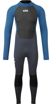 2024 Gill Mens Pursuit 4/3mm GBS Back Zip Wetsuit 5029 - Atlantic Blue / Dark Blue