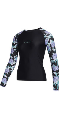 2023 Mystic Frauen Jayde Langarm Rash Vest 35001.230159 - Schwarz