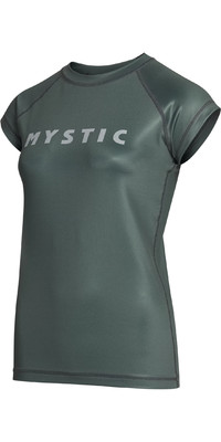 2023 Mystic Damen Star Kurzarm Rash Vest 35001.230183 - Dunkel Olive