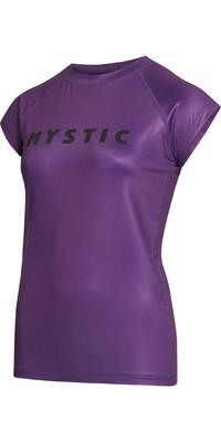 2023 Mystic Womens Star Short Sleeve Rash Vest 35001.230183 - Sunset Purple