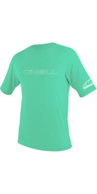 2024 O'neill Youth Basic Skins Short Sleeve Sun Rash Tee 3422 - Light Aqua