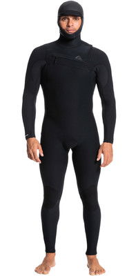 2023 Quiksilver Mens Highline 5/4/3mm GBS Chest Zip Hooded Wetsuit EQYW203034 - Black