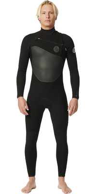 2024 Rip Curl Mens Flashbomb 3/2mm Chest Zip Wetsuit 14LMFS - Black