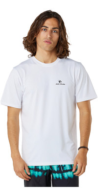 2023 Rip Curl Mens Suche Serie Kurzarm UV-T-Shirt 12XMRV - Weiß