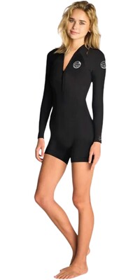 2024 Rip Curl Womens G-Bomb 1mm Long Sleeve Front Zip Springsuit Wetsuit 129WSP - Black