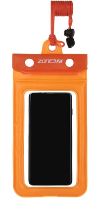 2024 Zone3 Buoyancy Waterproof Phone Pouch SA21WPP113 - Clear / Orange