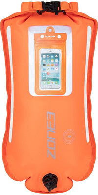 2024 Zone3 Recycled 2 LED Licht 28L Rucksack Schwimmen Sicherheit Boje & Dry Tasche SA23R2LBP113 - Hi-Vis Orange