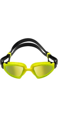 2024 Aquasphere Kayenne Pro Swim Goggles EP3210707LMY - Yellow Titanium Mirrored