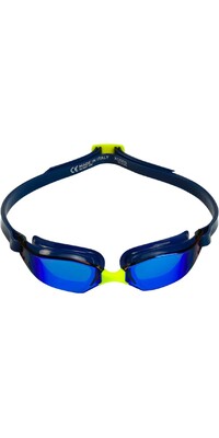 2024 Aquasphere Xceed Racing Swim Goggles EP3200404LMB - Blue Titanium Mirrored / Navy Blue