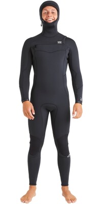 2024 Billabong Mens Absolute Natural 5/4mm Hooded Chest Zip Wetsuit ABYW200120 - Black