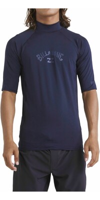 2024 Billabong Mens Arch Wave UV50 Short Sleeve Rash Vest ABYWR03030 - Navy