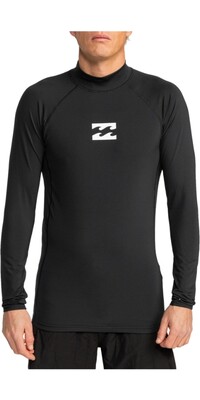 2024 Billabong Mens Waves All Day UV50 Long Sleeve Rash Vest EBYWR00102 - Black