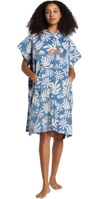 2024 Billabong Frauen Kapuzenhandtuch Wechsel Robe ABJAA00226 - Blue Shadow