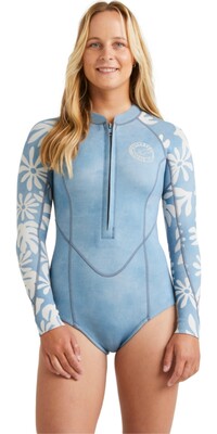 2024 Billabong Womens Salty Dayz Natural 2mm Long Sleeve Springsuit ABJW400129 - Blue Shadow