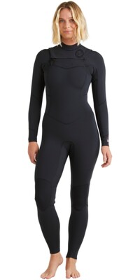 2024 Billabong Womens Salty Dayz Natural 5/4mm Chest Zip Wetsuit ABJW100197 - Black