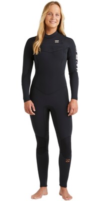 2024 Billabong Womens Synergy Natural 5/4mm Chest Zip Wetsuit ABJW100210 - Night Fall