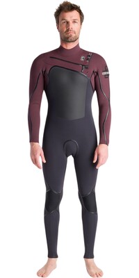 2024 C-Skins Mens NuWave Wired 4/3mm Chest Zip Wetsuit C-NWI43MCZ - Meteor / Rust x / White