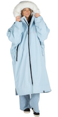 2024 Dryrobe Erwachsene Advance Langrmelige Wickelkommode Robe LS-DA-ICE-B - Ice Blue