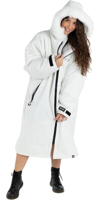 2024 Dryrobe Erwachsene Advance Langarm-Wechselkleidung Robe LS-DA-WHT-GRY - White / Grey