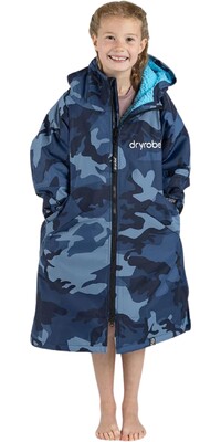 2024 Dryrobe Advance Junior Long Sleeve Changing Robe V3KSLSDA - Blue Camo / Blue