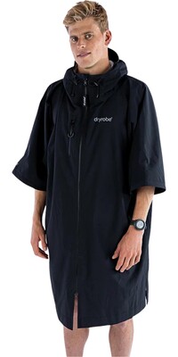 2024 Dryrobe Lite Short Sleeve Change Robe AS SS DL BG - Black Grey