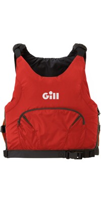 2024 Gill Junior Pro Racer Side Zip 50N Buoyancy Aid 4916J - Red / Orange