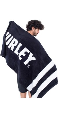 2024 Hurley Fastlane 2 Stripe Towel AMAX23Q1FT - Black