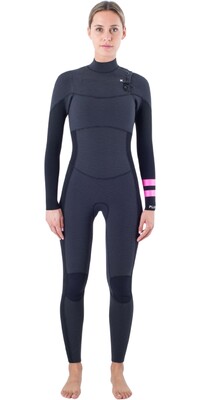 2024 Hurley Womens Advant 5/4mm Chest Zip Wetsuit WFS0012504 - Black / Graphite