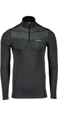 2024 Huub Mens Seamfree Long Sleeve 1/2 Zip Top SEAMFREEHZ - Grey / Marl