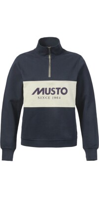 2024 Musto Womens 1/2 Zip Sweatshirt 85021 - Navy / Oat