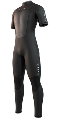 2025 Mystic Mens Brand 3/2mm Short Arm Back Zip Flatlock Wetsuit 35000.250033.900 - Black