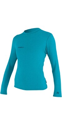 2024 O'Neill Womens Trvlr Hybrid Long Sleeve Sun Shirt 4676 - Turquoise