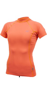 O'Neill Frauen Premium Skins Kurzärmeliger Rash Guard - Papaya