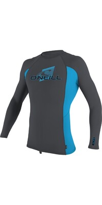 2024 O'Neill Youth Premium Skins Langarm-Lycra-Weste 4174 - Graphite / Sky